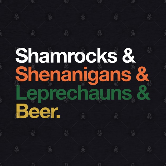 Shamrocks Shenanigans Leprechaun Beer Shirt St Patricks Day by vo_maria